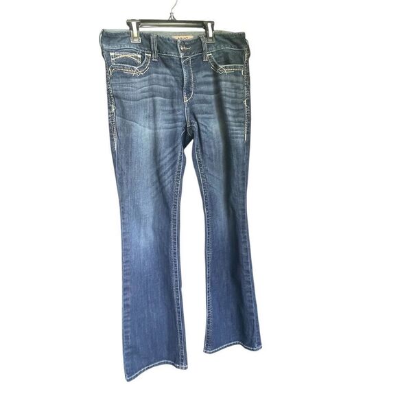 Ariat R.E.A.L Denim Mid Rise Boot Cut Jeans Size 31R - Picture 2 of 15